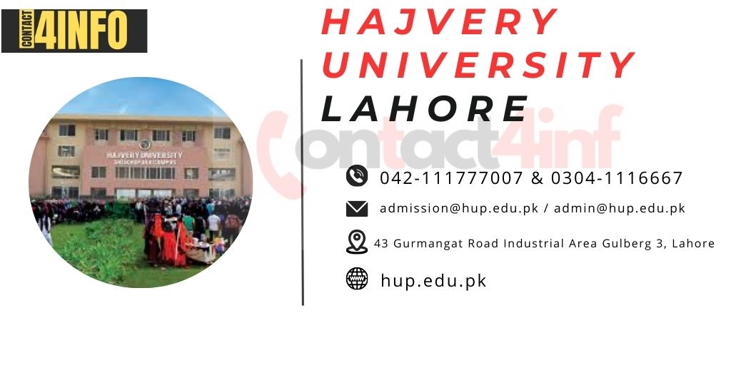 Hajvery University Contact Number