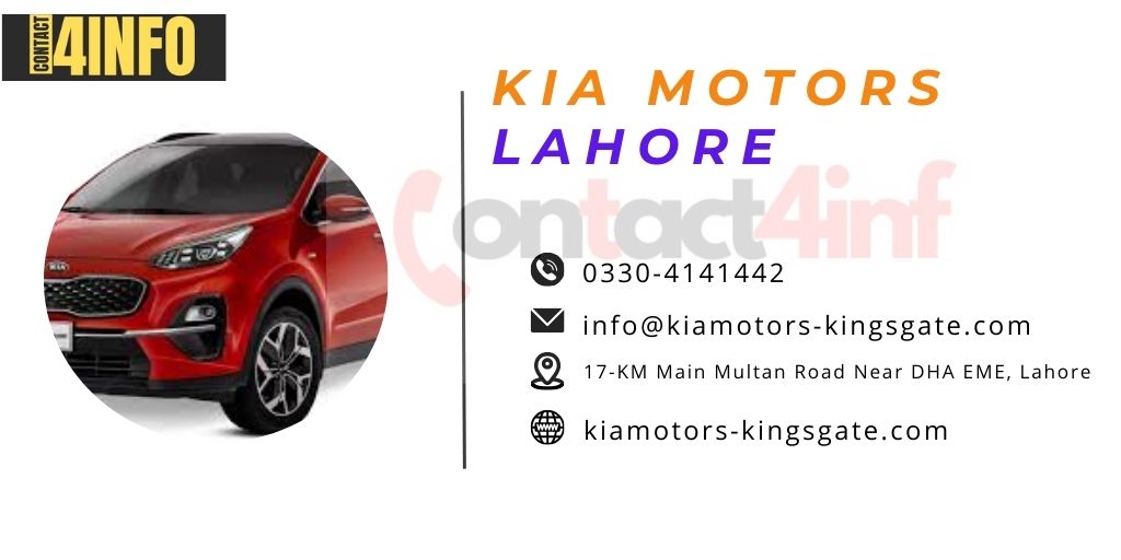 KIA Motors Lahore Showroom Email 