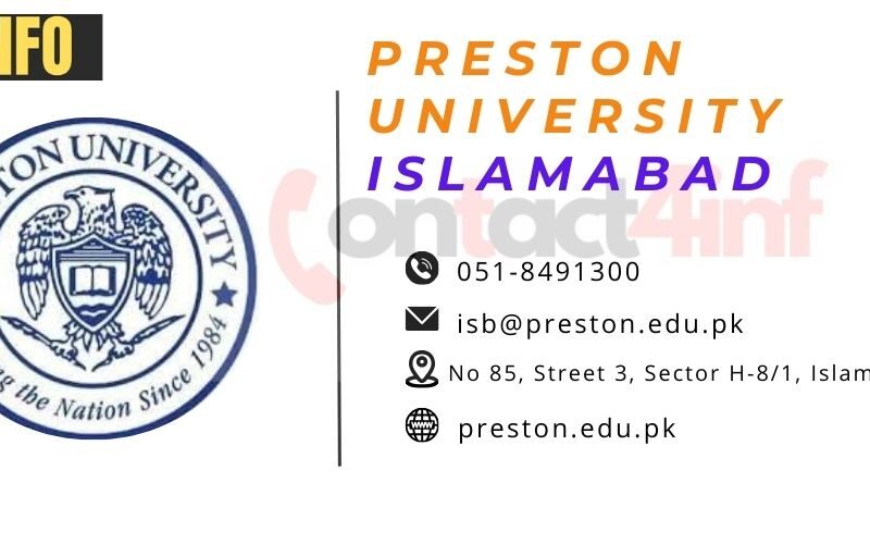 Preston University Islamabad Email, Contact No & Website