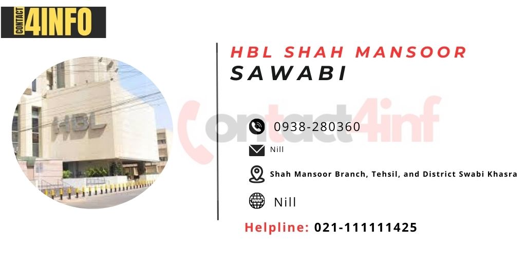 HBL Shah Mansoor Phone Number