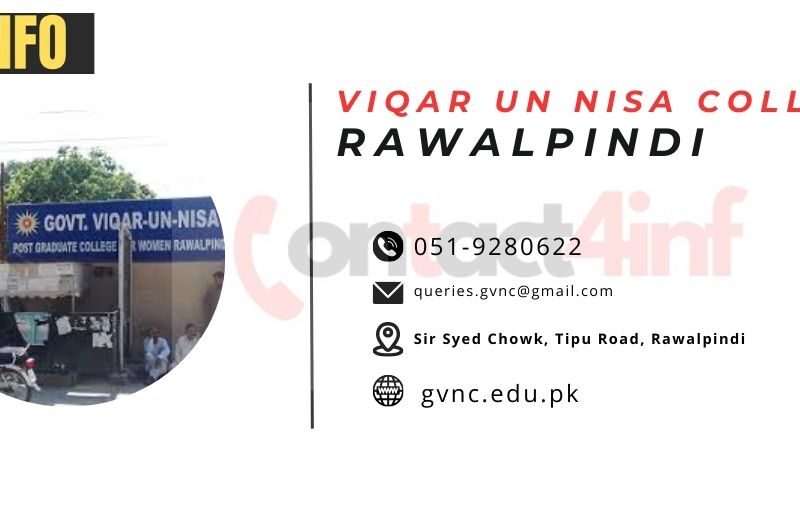 Viqar un Nisa College Rawalpindi Contact Number & Email Address