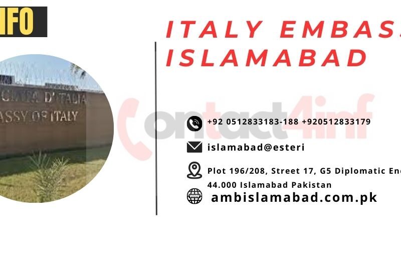 Italy Embassy Islamabad Contact No & Email Address