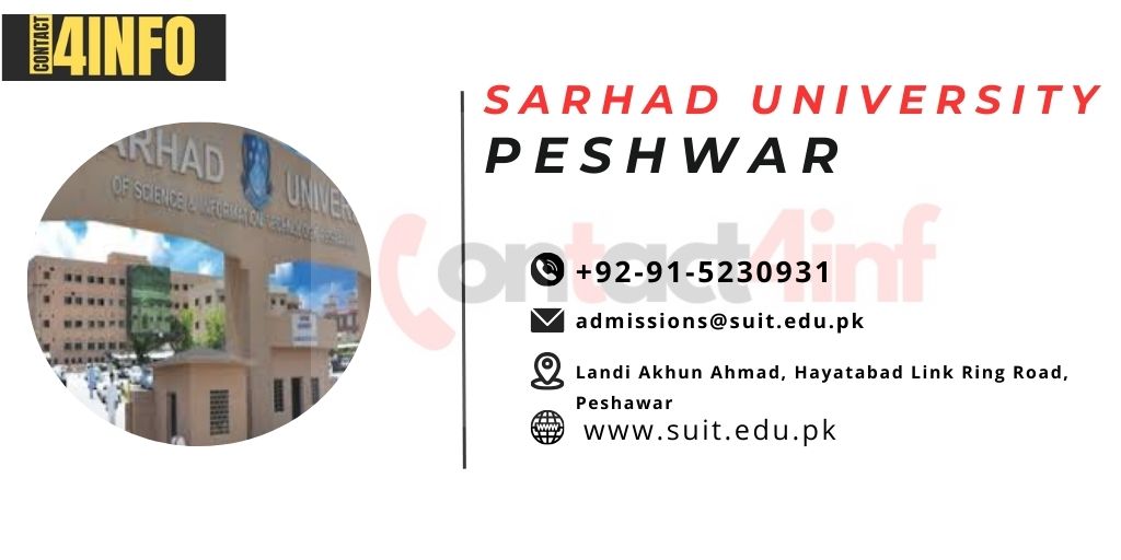 Sarhad University Peshawar contact number & official website 