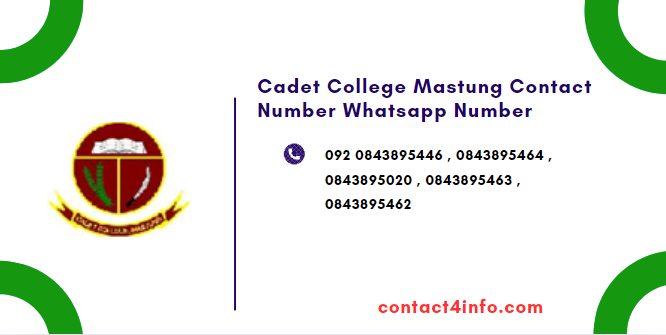 Cadet College Mastung Contact Number Whatsapp Number Fax No Address