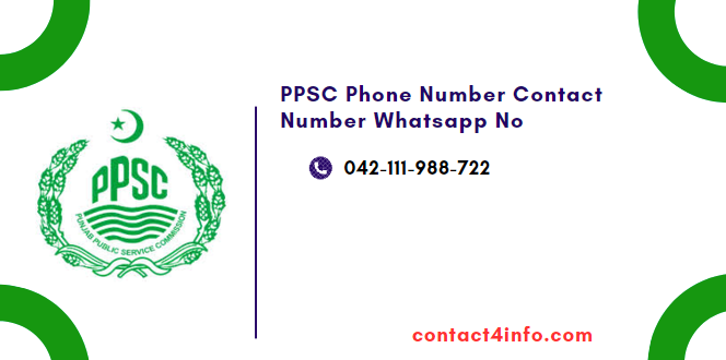 PPSC Phone Number Contact Number Whatsapp No